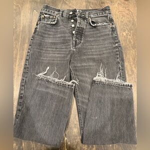 Zara Charcoal Denim Jeans